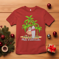 Mele Kalikimaka Hawaiian Christmas In July Hawaii Santa T Shirt Xmas Beach Family Vacation - Wonder Print Shop