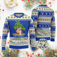 Mele Kalikimaka Hawaiian Ugly Christmas Sweater Hawaii Santa Xmas Beach Family Vacation - Wonder Print Shop