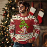 Mele Kalikimaka Hawaiian Ugly Christmas Sweater Hawaii Santa Xmas Beach Family Vacation - Wonder Print Shop