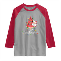 Mele Kalikimaka Hawaiian Christmas Santa Raglan Shirt Watermelon Summer Tree Tropical Xmas