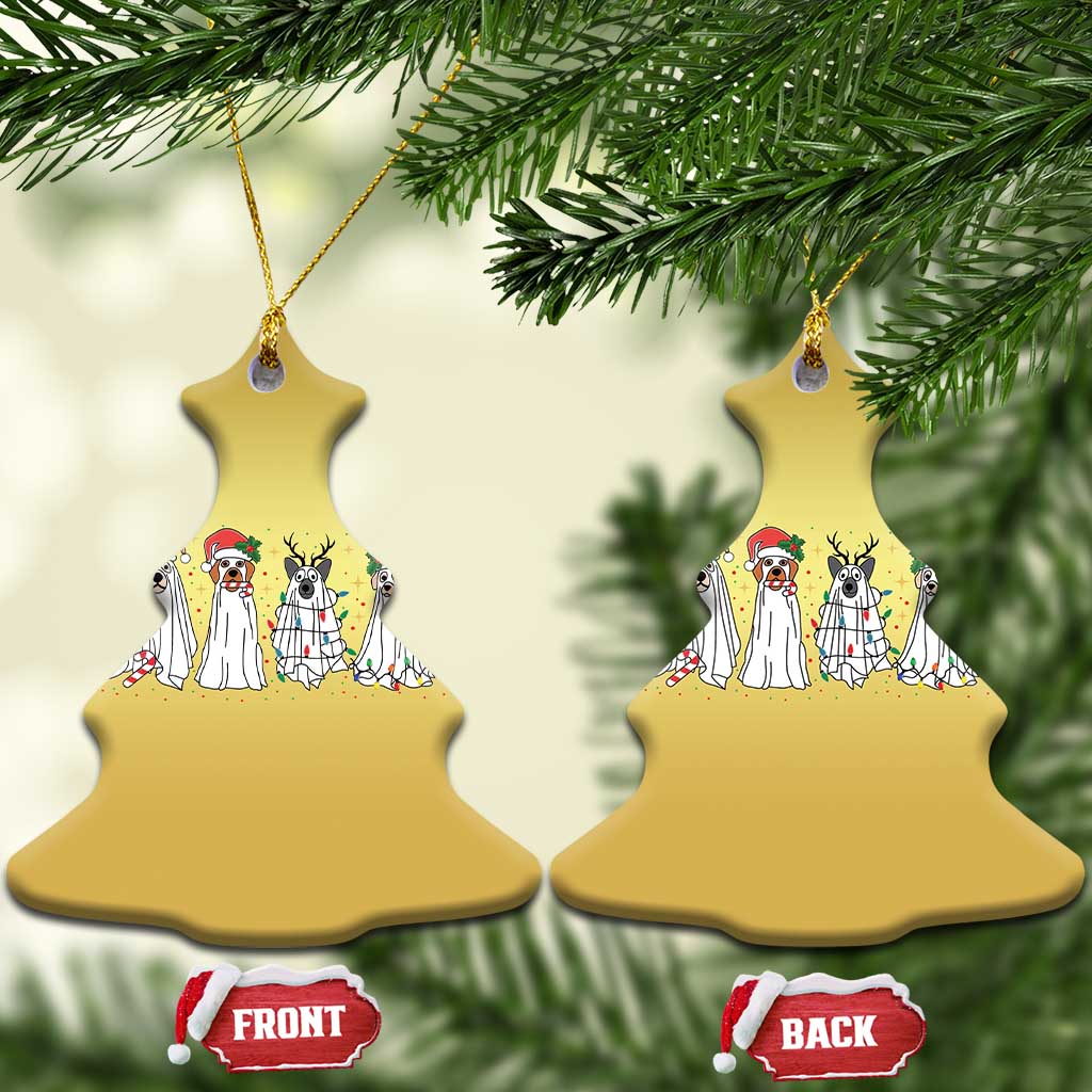 Xmas Ghost Dog Christmas Ornament - Wonder Print Shop