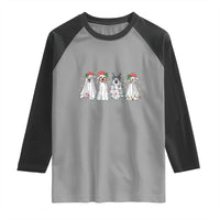 Christmas Ghost Dog Raglan Shirt