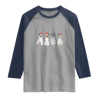 Christmas Ghost Dog Raglan Shirt