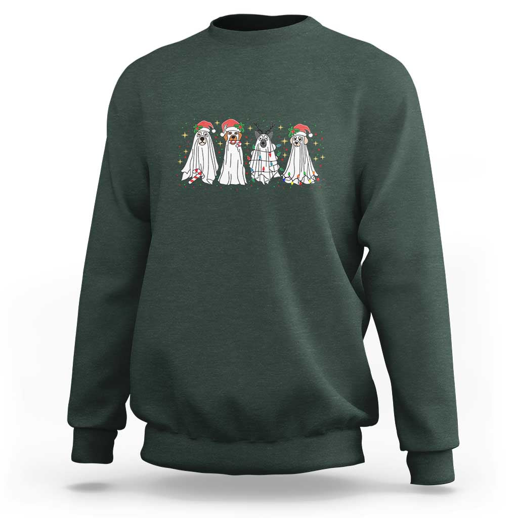 Christmas Ghost Dog Sweatshirt - Wonder Print Shop