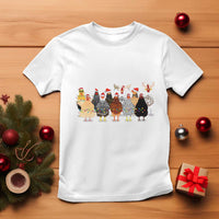 ute Christmas Chickens T Shirt Xmas Farm Animals - Wonder Print Shop