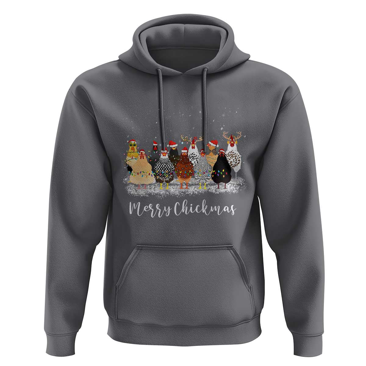 Сute Christmas Chickens Hoodie Xmas Farm Animals