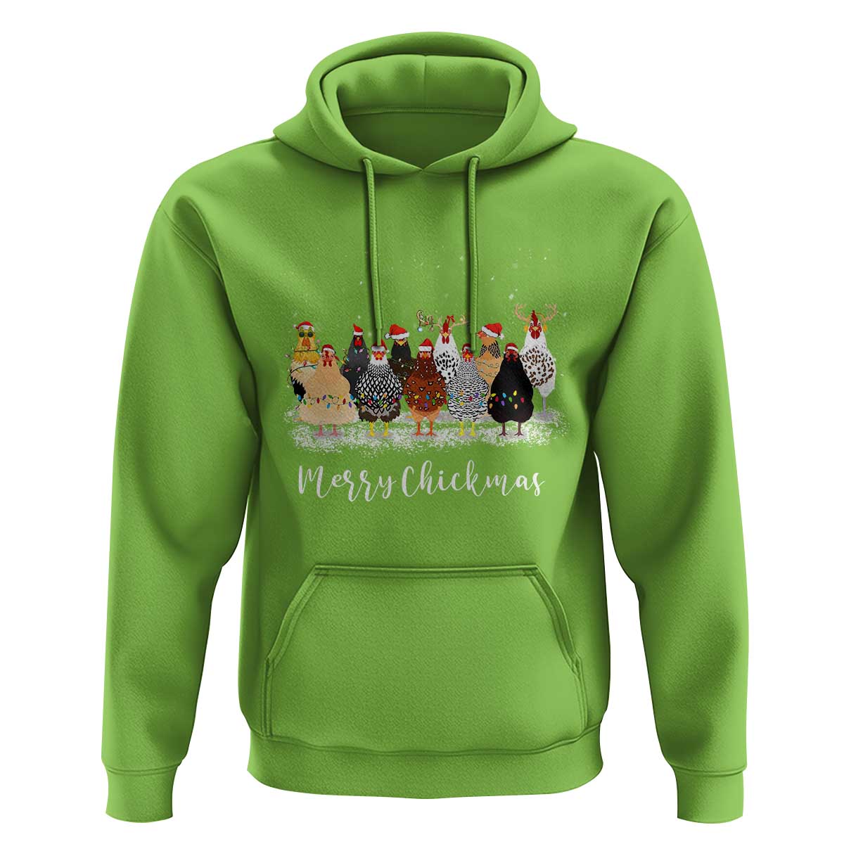 Сute Christmas Chickens Hoodie Xmas Farm Animals