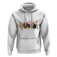 Сute Christmas Chickens Hoodie Xmas Farm Animals
