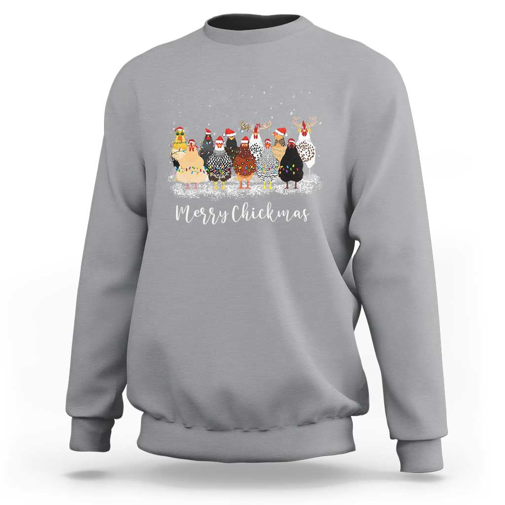 ute Christmas Chickens Sweatshirt Xmas Farm Animals - Wonder Print Shop