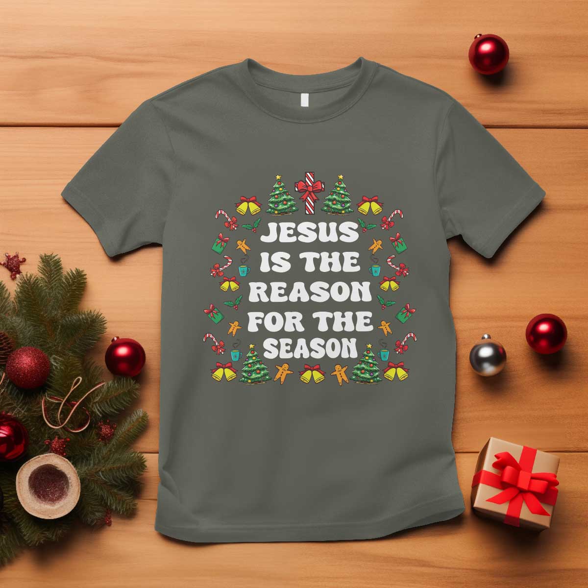 Christian Christmas T Shirt Ugly Christmas Sweaters Jesus Is The Reason For The Season - Wonder Print Shop