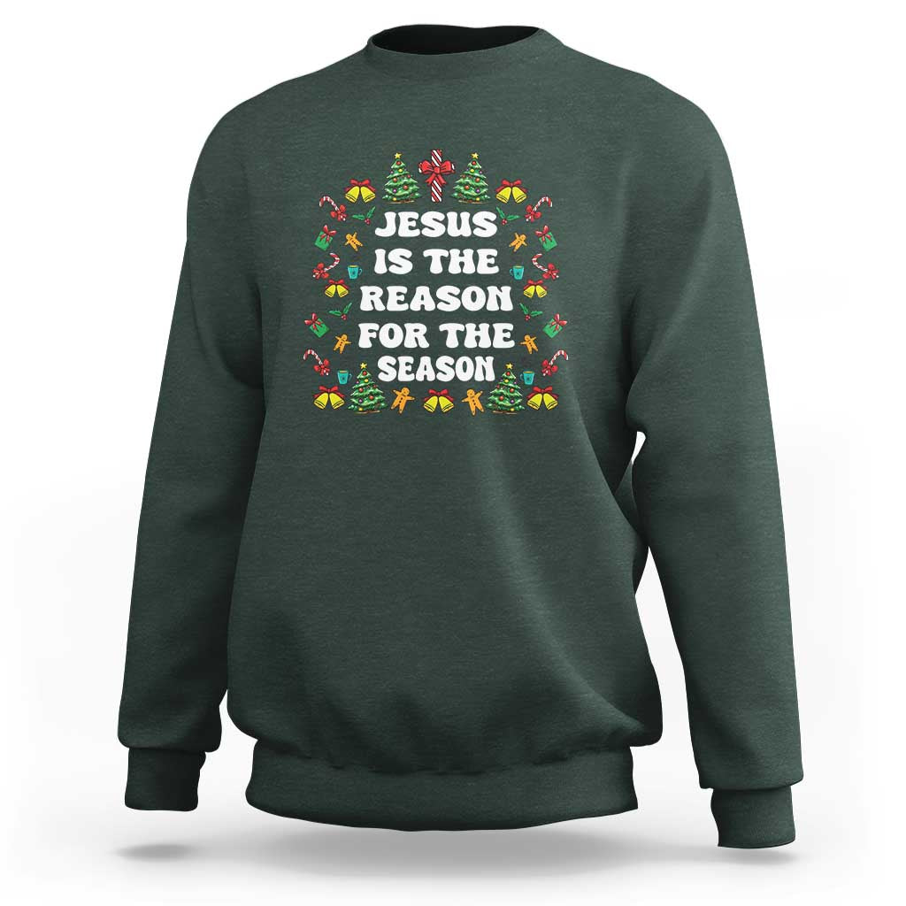 Christian Christmas Sweatshirt Ugly Christmas Sweaters Jesus Is The Reason For The Season - Wonder Print Shop