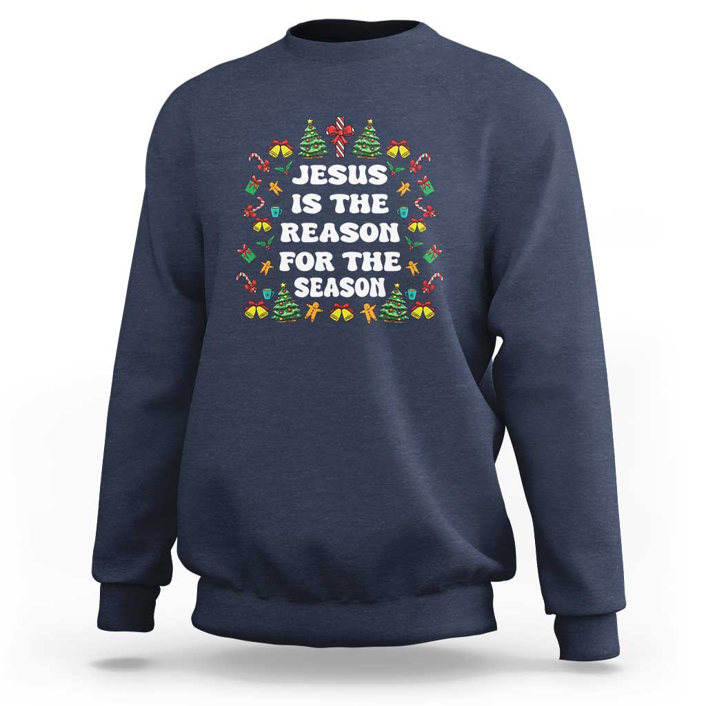 Christian Christmas Sweatshirt Ugly Christmas Sweaters Jesus Is The Reason For The Season - Wonder Print Shop