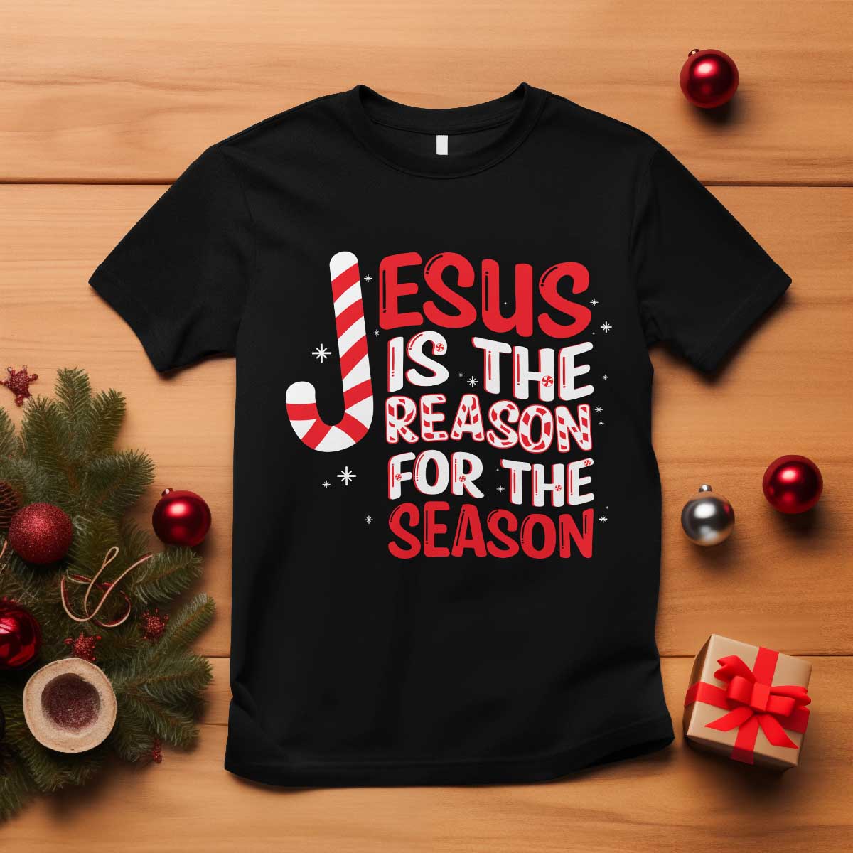 Christian Christmas T Shirt Jesus Is The Reason For The Season - Wonder Print Shop