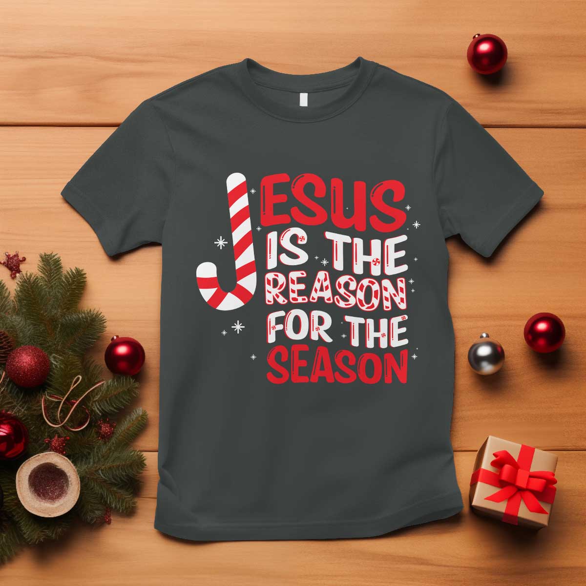 Christian Christmas T Shirt Jesus Is The Reason For The Season - Wonder Print Shop