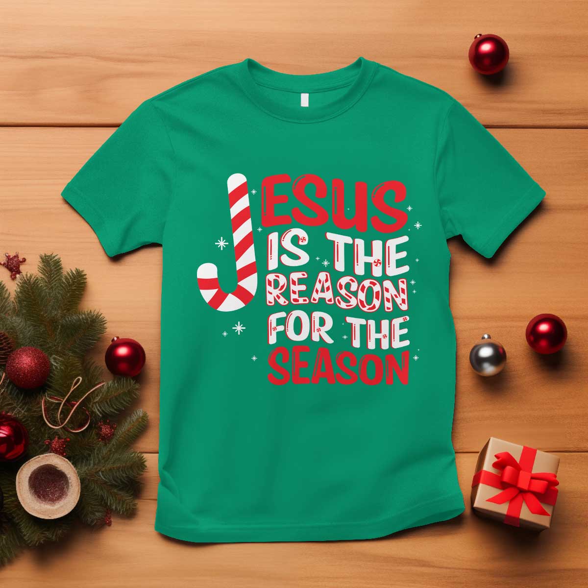 Christian Christmas T Shirt Jesus Is The Reason For The Season - Wonder Print Shop