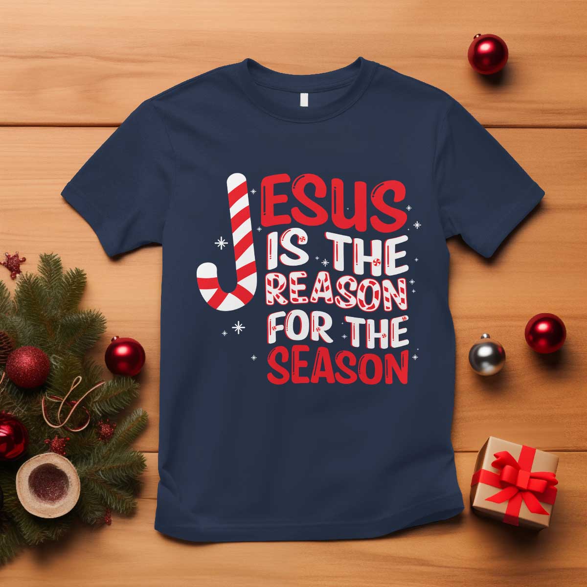 Christian Christmas T Shirt Jesus Is The Reason For The Season - Wonder Print Shop