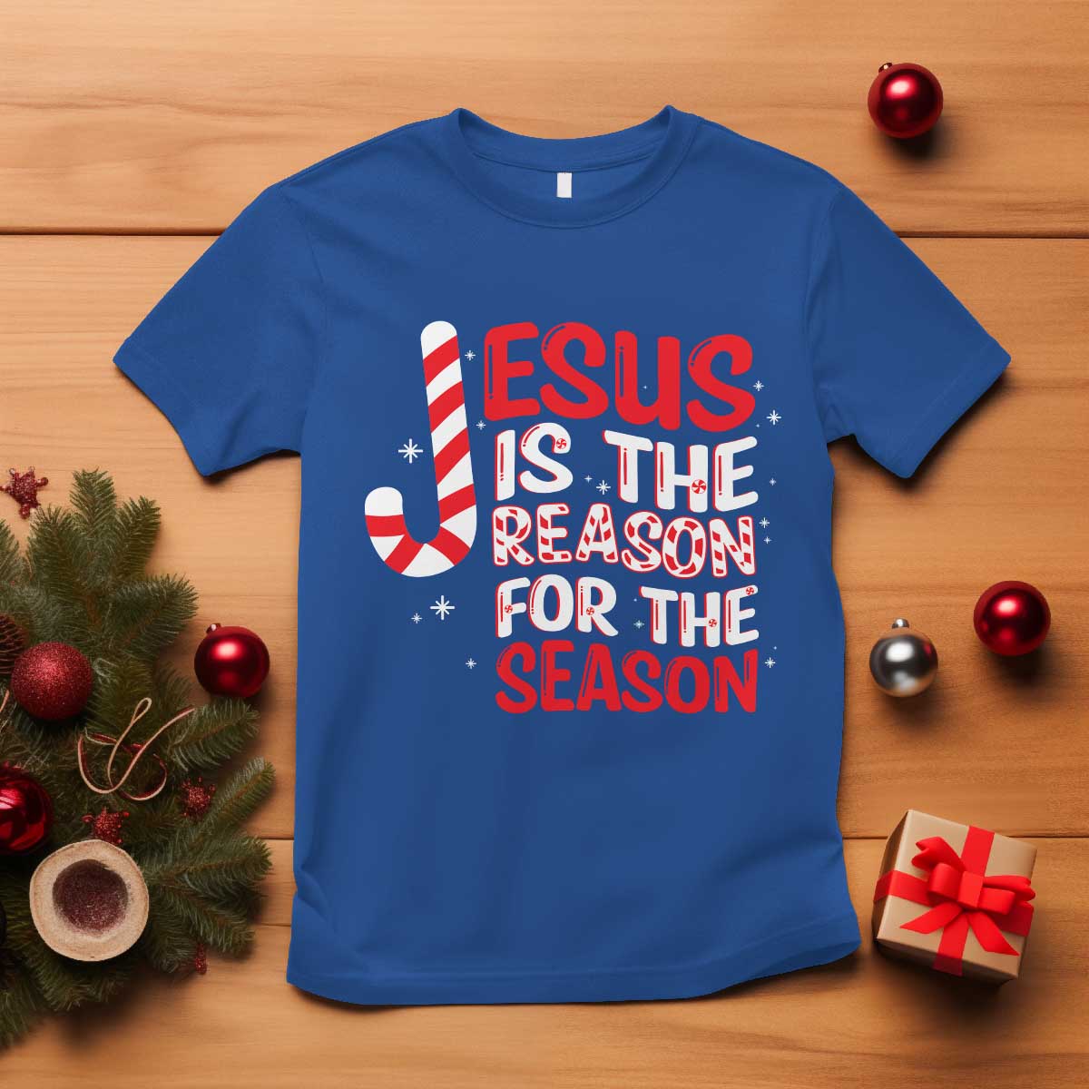 Christian Christmas T Shirt Jesus Is The Reason For The Season - Wonder Print Shop