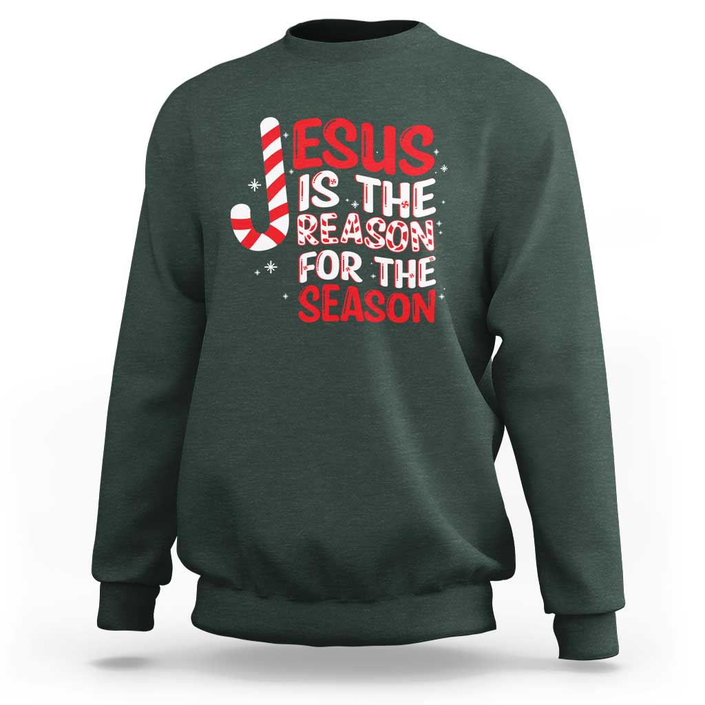 Christian Christmas Sweatshirt Jesus Is The Reason For The Season - Wonder Print Shop