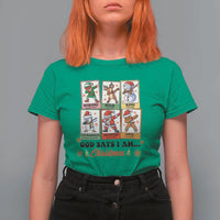 Religious Christmas T Shirt For Women God Says I Am Xmas Christian Bible - Wonder Print Shop
