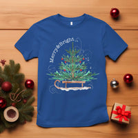 Merry & Bright Christmas Sleigh T Shirt - Wonder Print Shop