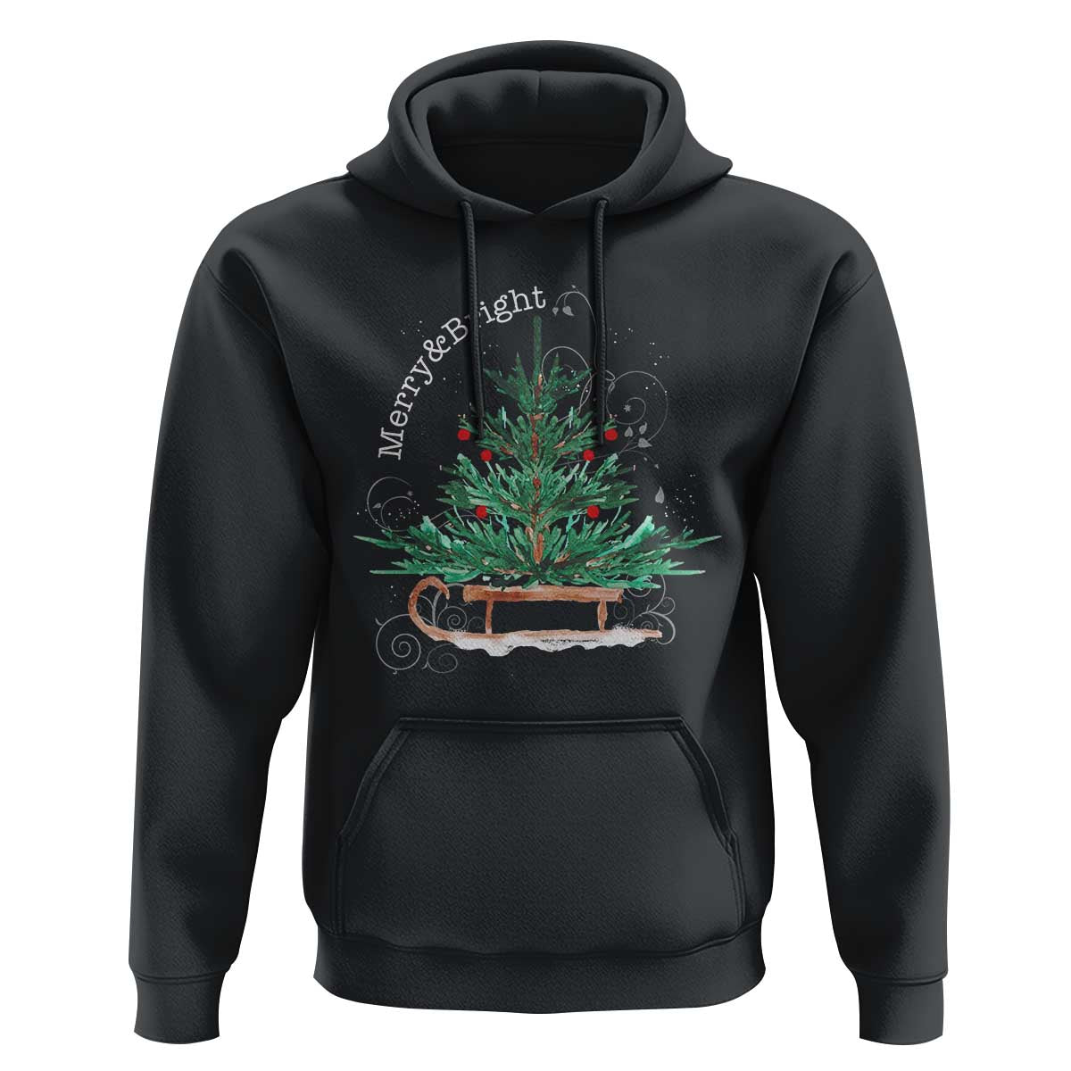 Merry & Bright Christmas Sleigh Hoodie