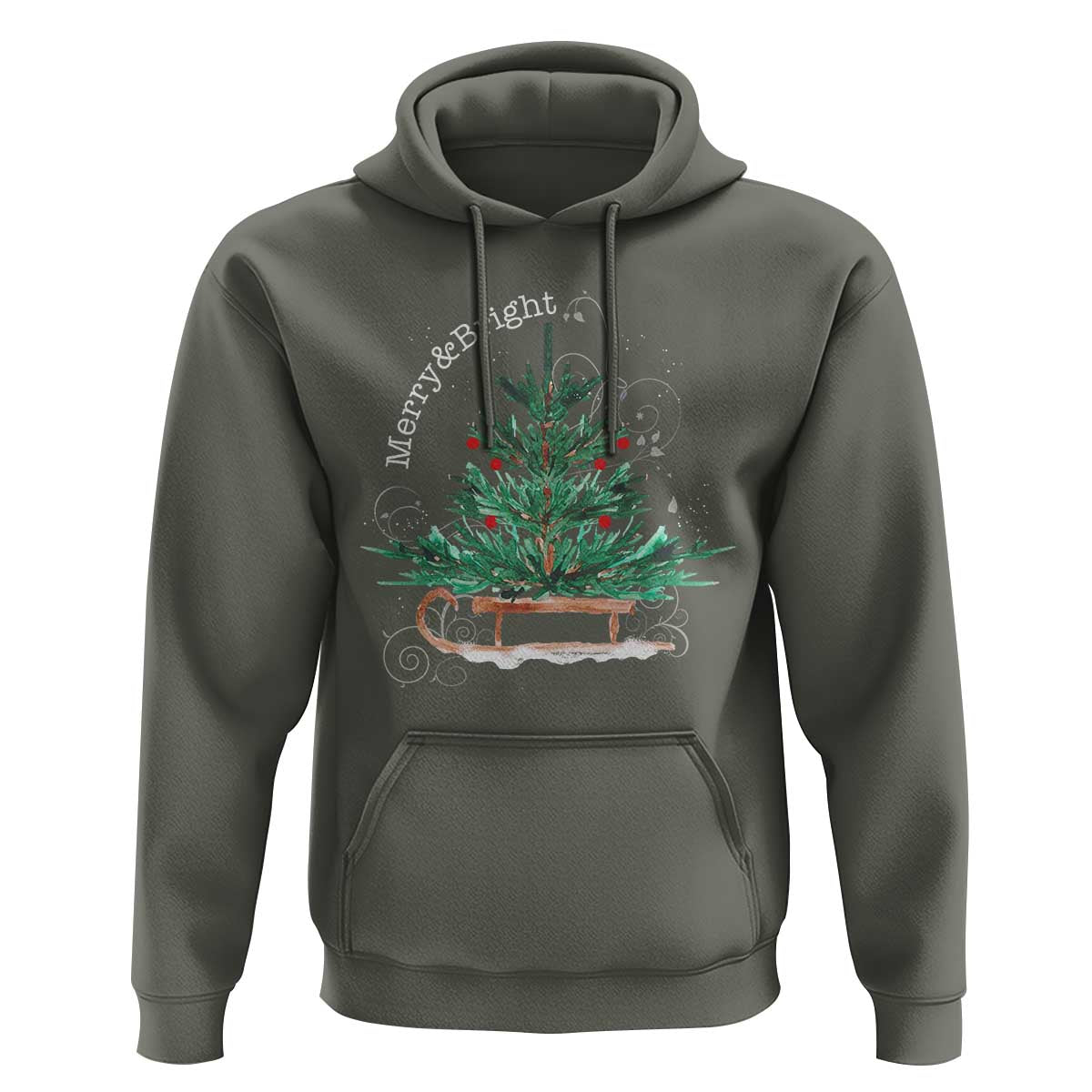 Merry & Bright Christmas Sleigh Hoodie