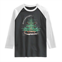 Merry and Bright Christmas Sleigh Raglan Shirt