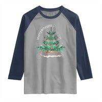Merry and Bright Christmas Sleigh Raglan Shirt