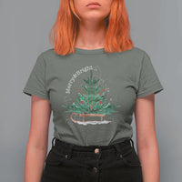 Merry & Bright Christmas Sleigh T Shirt For Women - Wonder Print Shop
