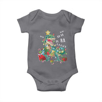Dinosaur Christmas Baby Onesie Tree Lights Xmas Boys Men