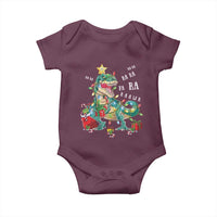 Dinosaur Christmas Baby Onesie Tree Lights Xmas Boys Men