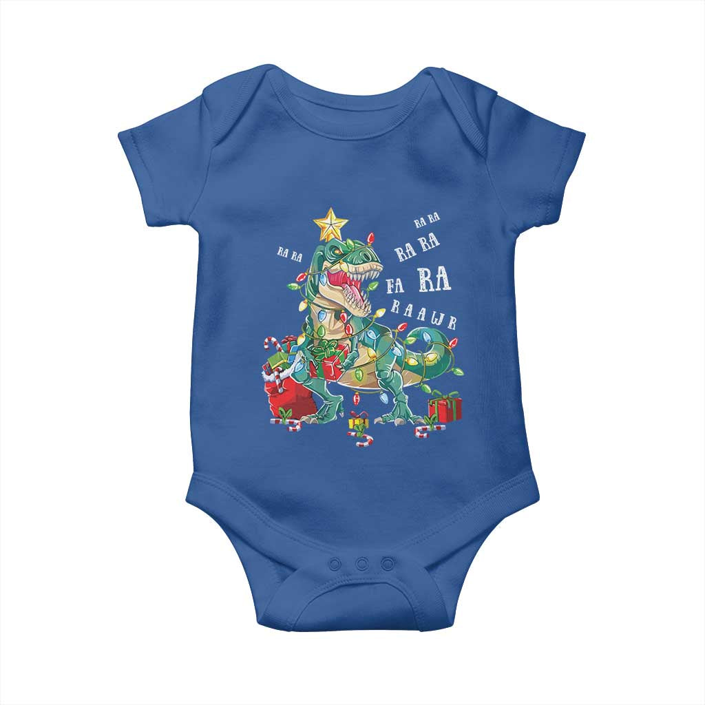 Dinosaur Christmas Baby Onesie Tree Lights Xmas Boys Men