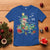Dinosaur Christmas T Shirt Tree Lights Xmas Boys Men - Wonder Print Shop