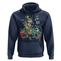 Dinosaur Christmas Hoodie Tree Lights Xmas Boys Men