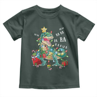 Dinosaur Christmas Toddler T Shirt Tree Lights Xmas Boys Men