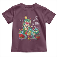Dinosaur Christmas Toddler T Shirt Tree Lights Xmas Boys Men