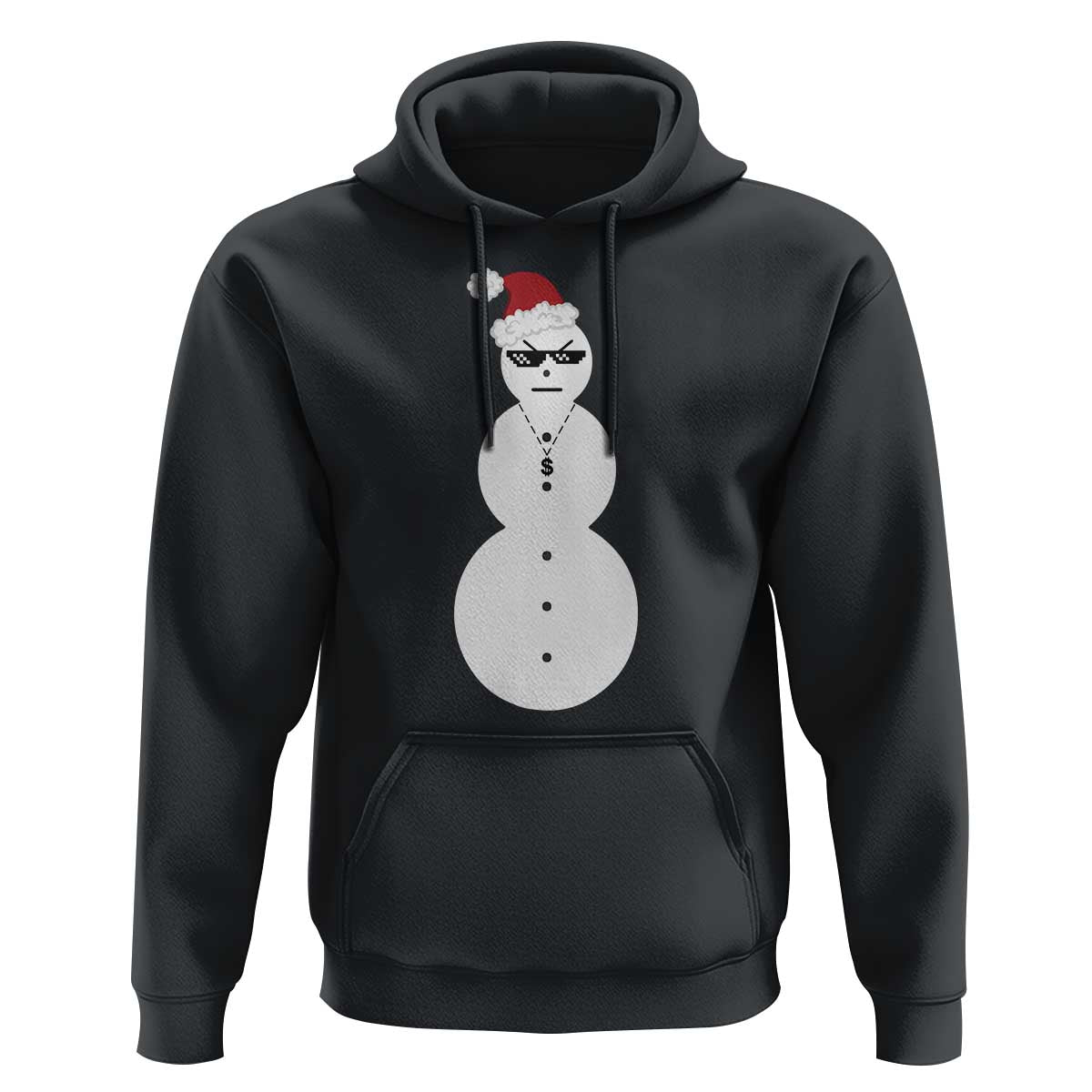 Funny Angry Snowman Hoodie Gangster Snowmen Rap Hip Hop