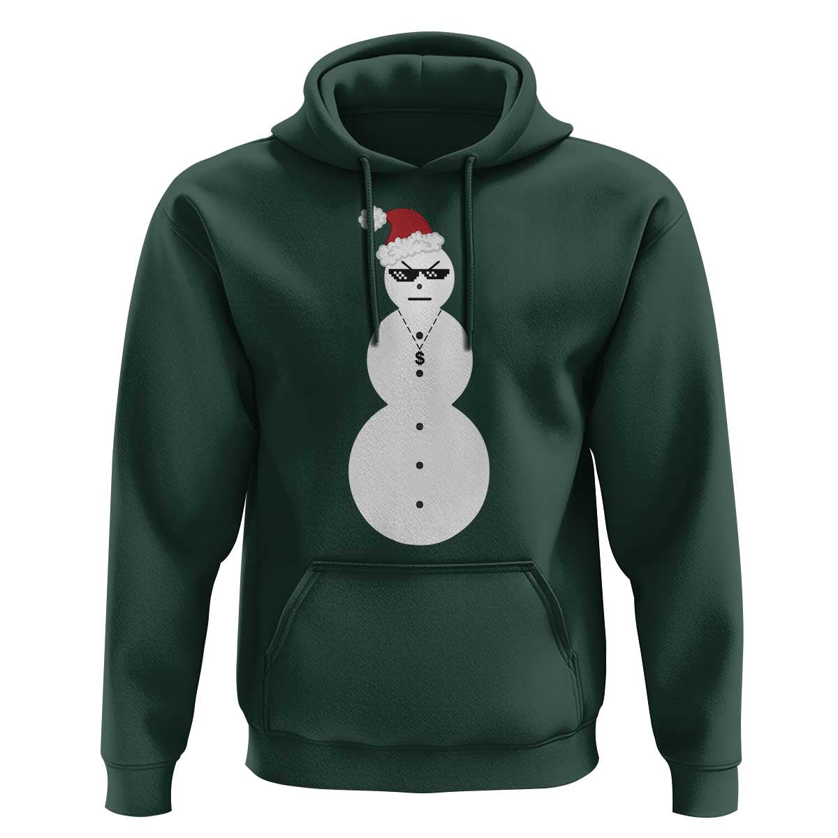 Funny Angry Snowman Hoodie Gangster Snowmen Rap Hip Hop