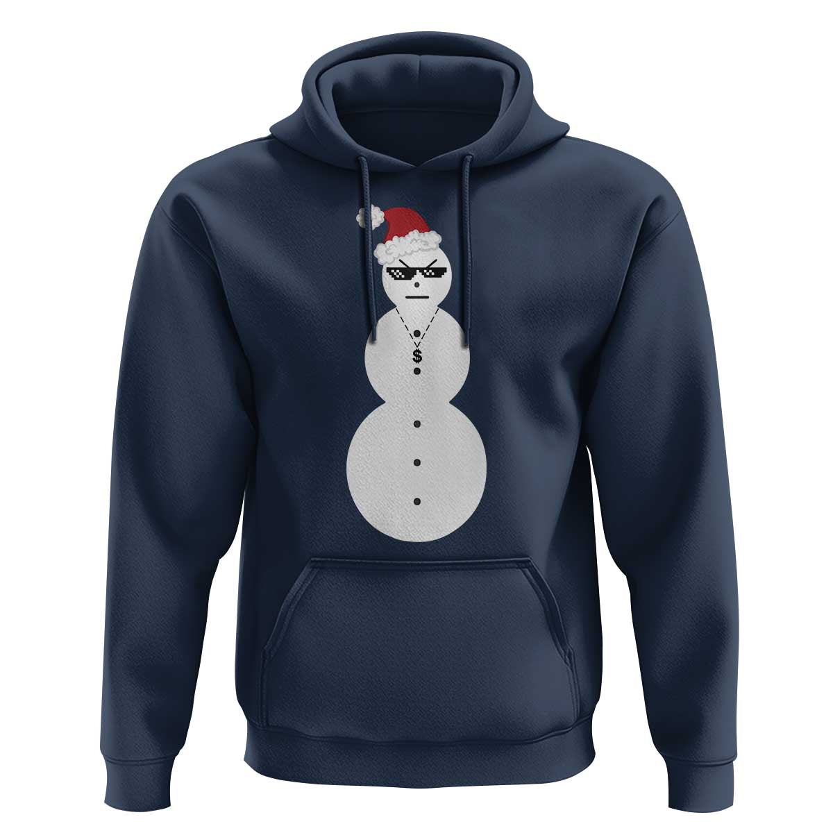 Funny Angry Snowman Hoodie Gangster Snowmen Rap Hip Hop
