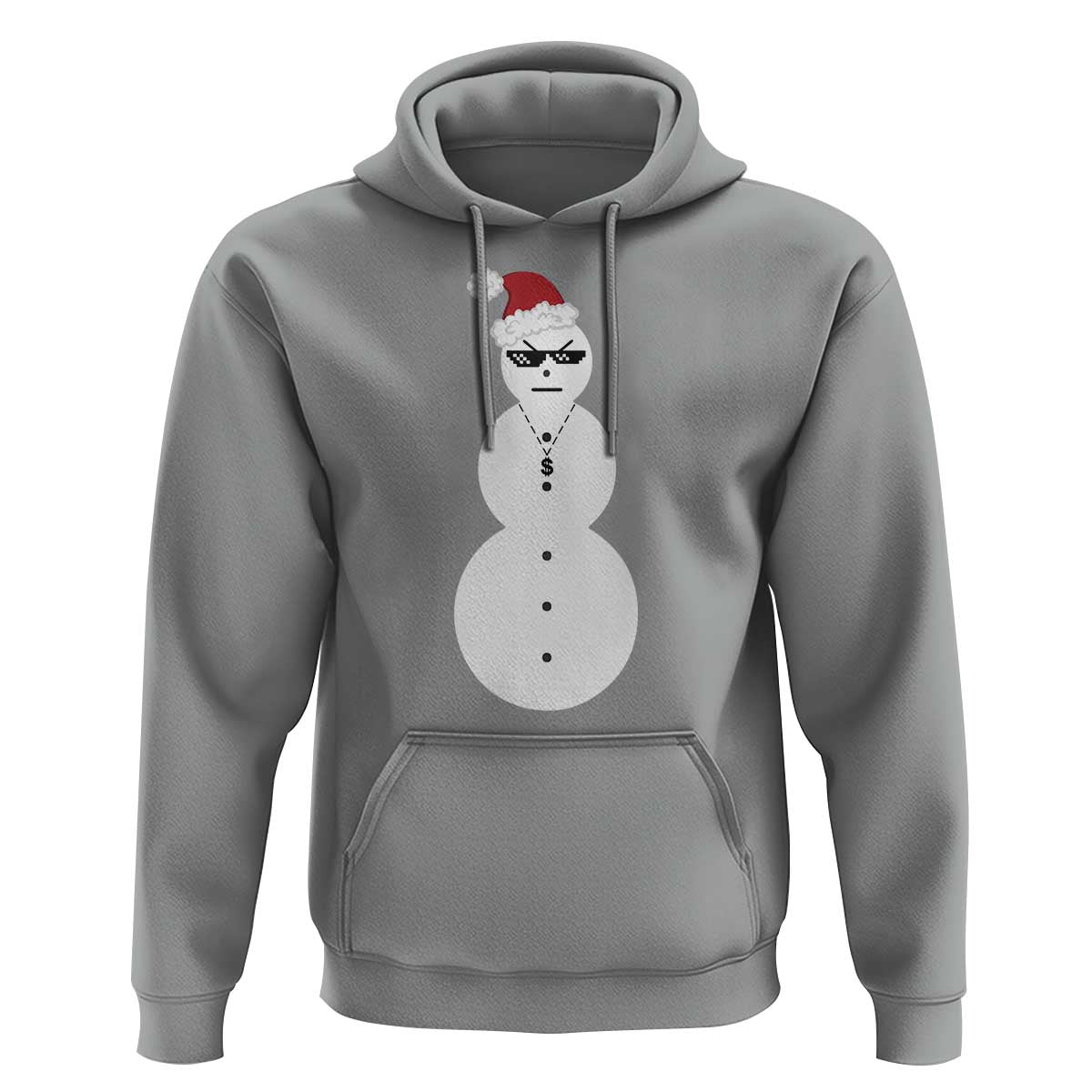 Funny Angry Snowman Hoodie Gangster Snowmen Rap Hip Hop