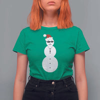 Funny Angry Snowman T Shirt For Women Gangster Snowmen Rap Hip Hop - Wonder Print Shop