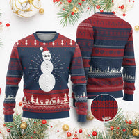 Funny Angry Snowman Knitted Sweatshirt Gangster Snowmen Rap Hip Hop - Wonder Print Shop
