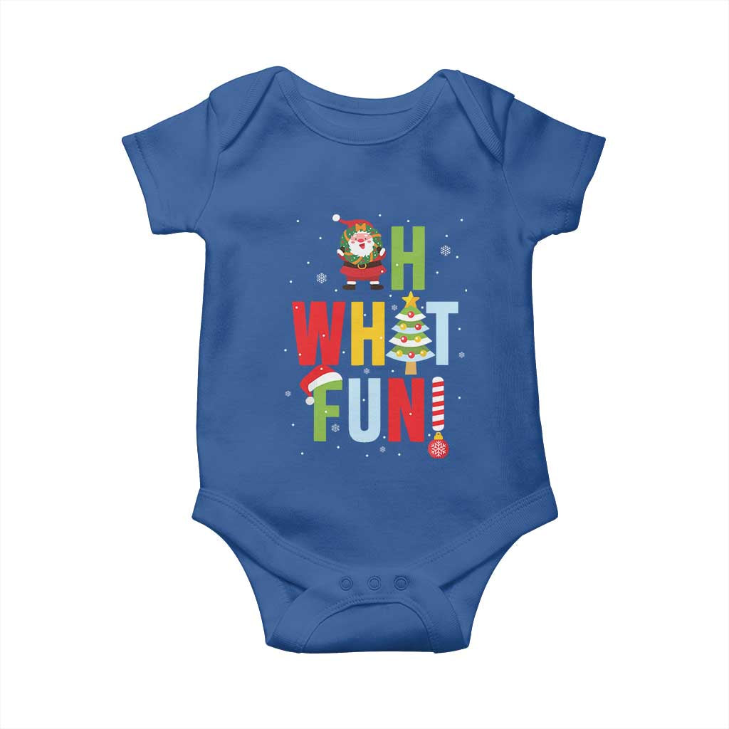 Funny Christmas Santa Baby Onesie Oh What Fun Christmas Tree And Wreath