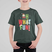 Funny Christmas Santa T Shirt For Kid Oh What Fun Christmas Tree And Wreath - Wonder Print Shop