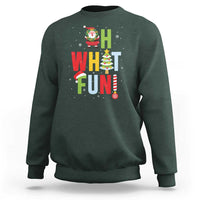 Funny Christmas Santa Sweatshirt Oh What Fun Christmas Tree And Wreath - Wonder Print Shop