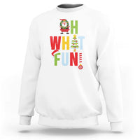 Funny Christmas Santa Sweatshirt Oh What Fun Christmas Tree And Wreath - Wonder Print Shop