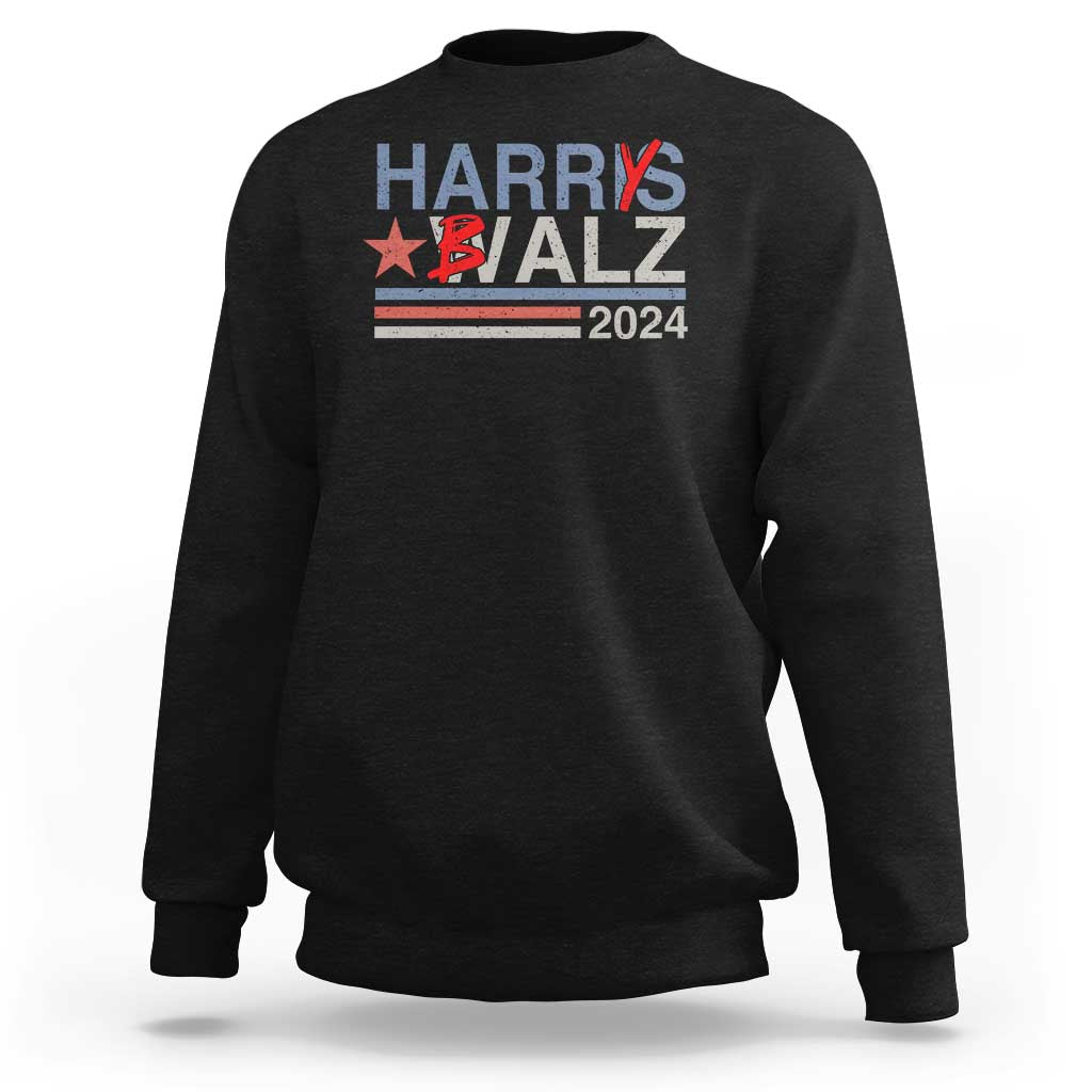 Funny Harris Walz 24 Harry Balz 2024 Meme Democratics Vote Sweatshirt - Wonder Print Shop