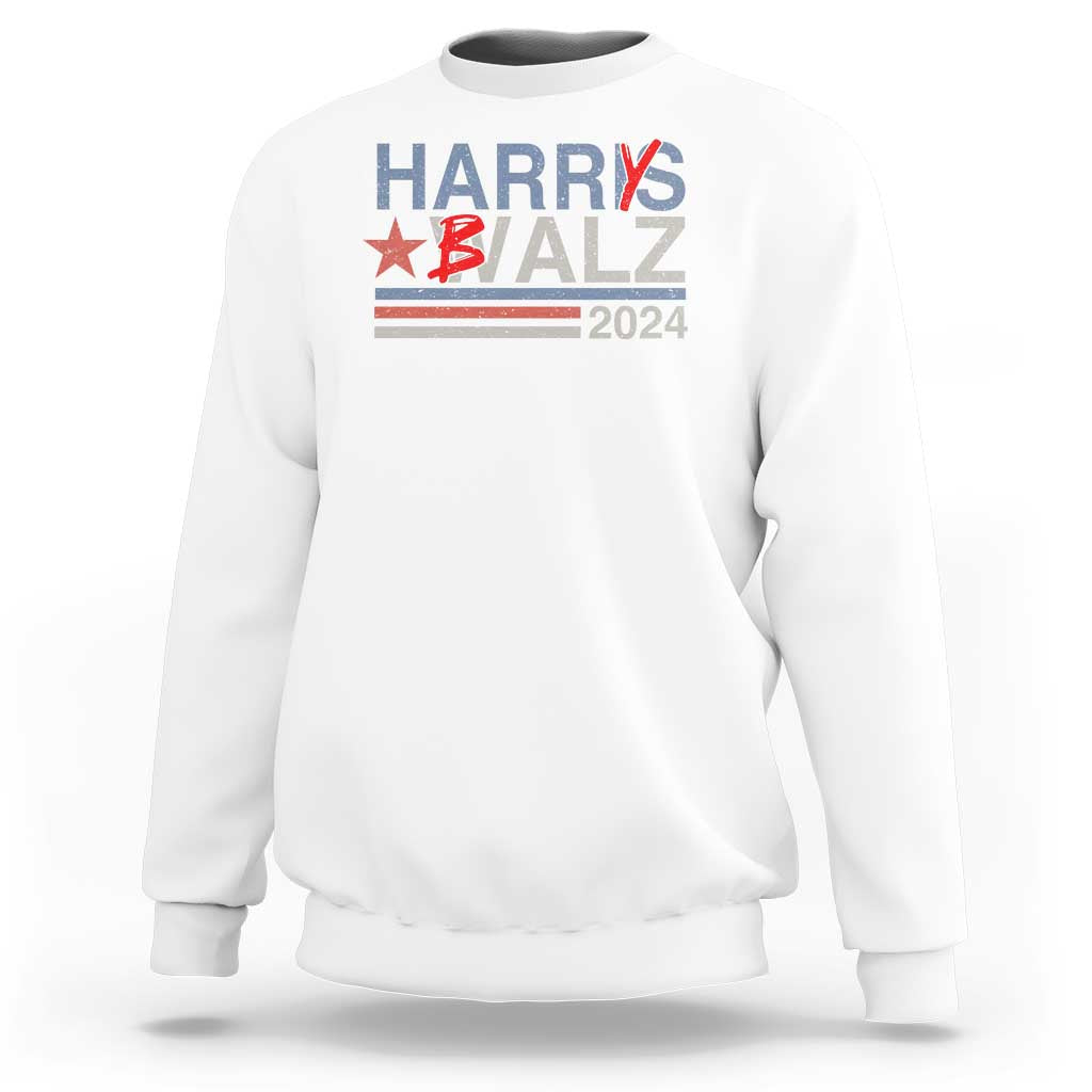 Funny Harris Walz 24 Harry Balz 2024 Meme Democratics Vote Sweatshirt - Wonder Print Shop