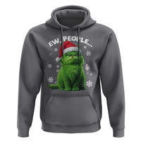 Funny Christmas Cat Hoodie Ew People Xmas Gag Gift