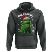 Funny Christmas Cat Hoodie Ew People Xmas Gag Gift